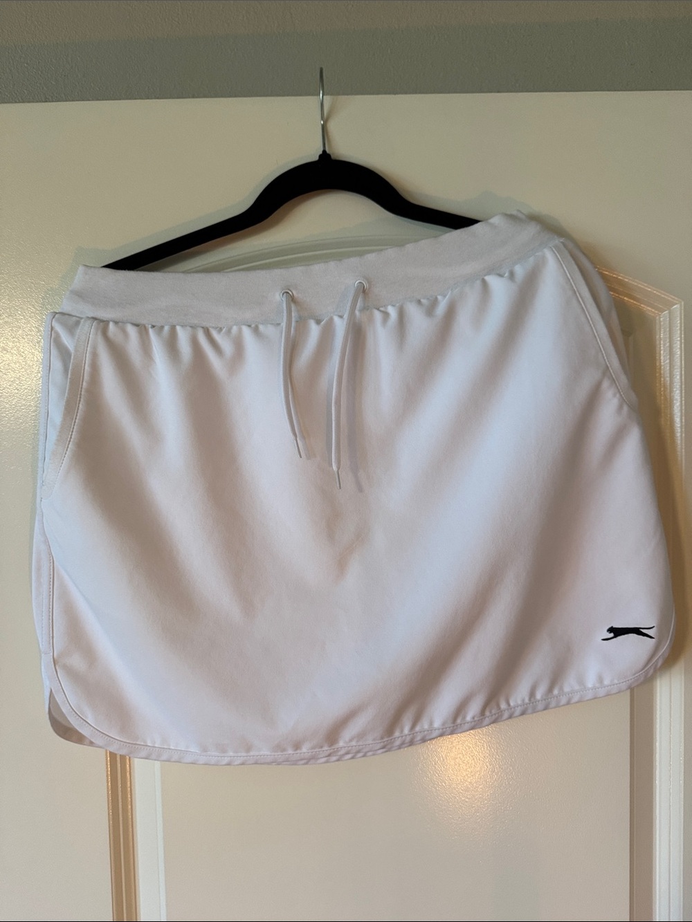 Slazenger White Golf Skort with Black Logo
